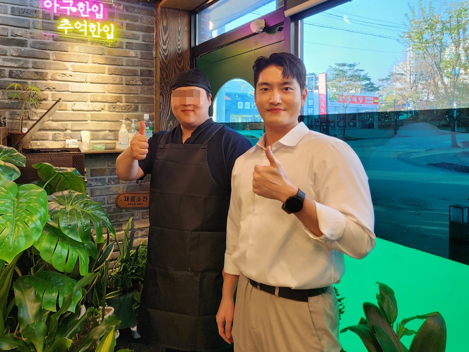 고객사 현장에서 대표님과 함께한 모습